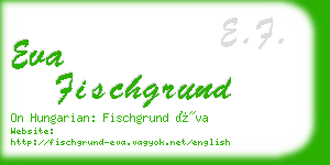 eva fischgrund business card